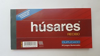 TALONARIO HUSARES 1825 RECIBO DUPLICADO 1825