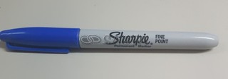 MARCADOR SHARPIE PERMANENTE FINO AZUL