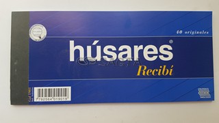 TALONARIO DE RECIBO GRANDE HUSARES 1901  X 40  - SIMPLES SIN NUMERAR