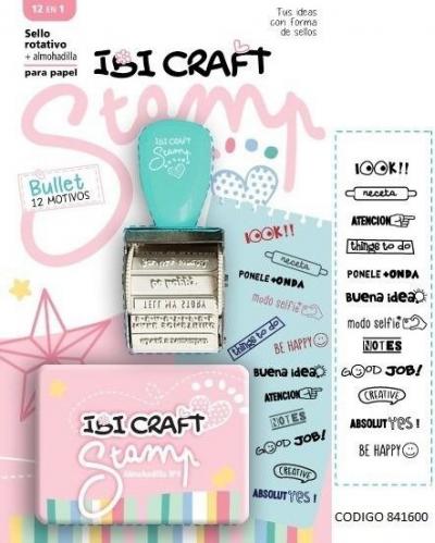 SELLO SHINY ROTATIVO + ALMOHADILLA BULLET (12 MOTIVOS) 841600