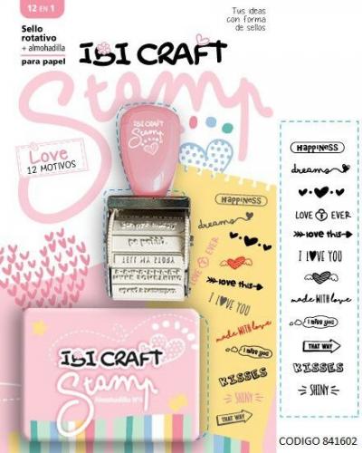 SELLO SHINY ROTATIVO + ALMOHADILLA LOVE (12 MOTIVOS) 841602