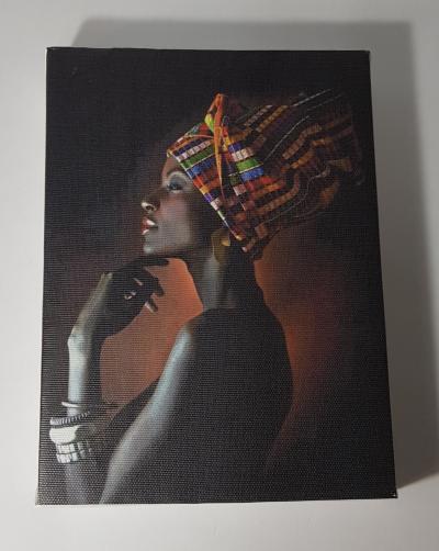 CANVAS MUJER AFRICANA 15CM X 20CM