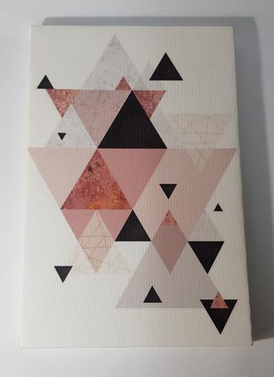 CANVAS TRIANGULOS ABSTRACTO 20CM X 30CM 