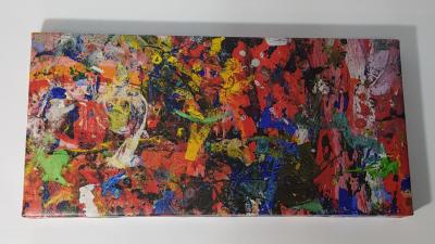 CANVAS MANCHAS ABSTRACTO 15CM X 31CM