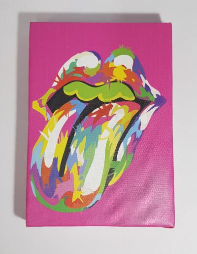 CANVAS ROLLING STONE LENGUA 13CM X 18CM