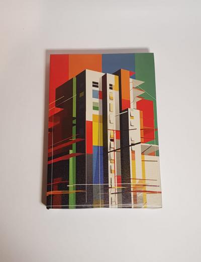 CANVAS EDIFICIO COLORES 16CM X 23CM