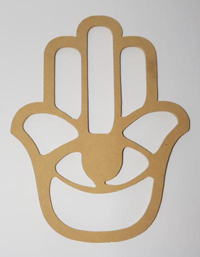 MANO DE FATIMA MDF 3MM - 20CM X 25CM EN CRUDO