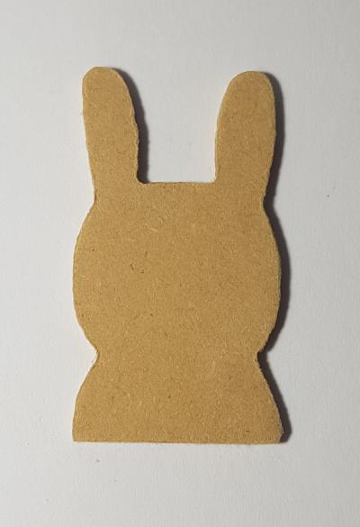 CONEJITO MDF 3MM - 3.5CM X 6.5CM EN CRUDO