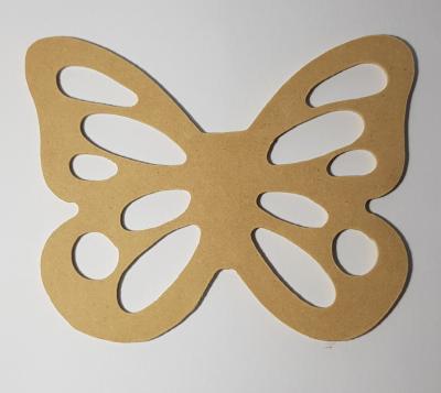 MARIPOSA CALADA MDF 3MM - 12CM X 15CM EN CRUDO