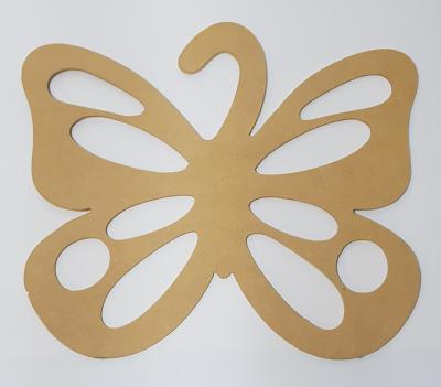 PERCHA MARIPOSA MDF 3MM - 29CM X 33.5CM EN CRUDO