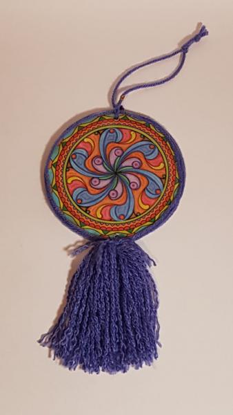 COLGANTE MANDALA CARTON 12.5CM LILA