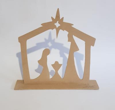 PESEBRE MDF 3MM - 25CM X 27CM EN CRUDO