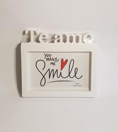 PORTARRETRATO PLASTICO TE AMO 10CM X 15CM