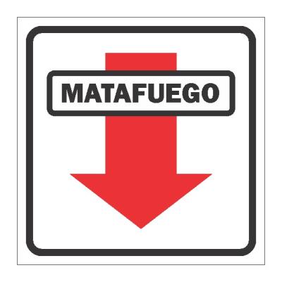 VINILO IMPRESO FONDO BLANCO MATAFUEGO 14CM X 14CM