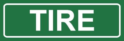 VINILO IMPRESO FONDO BLANCO TIRE - EMPUJE 8CM X 25CM