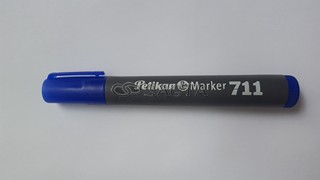 MARCADOR PELIKAN 711 SOLVENTE - PUNTA REDONDA - AZUL
