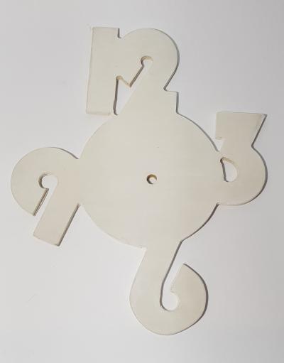 RELOJ REDONDEADO MDF 5.5CM - 23CM X 29CM EN CRUDO