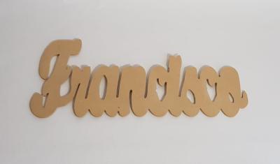 NOMBRE FRANCISCO MDF 3MM - 13CM X 31CM EN CRUDO
