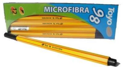 MARCADOR TOYO 98 MICROFIBRA AGUA 05 - ART. 46 NEGRO